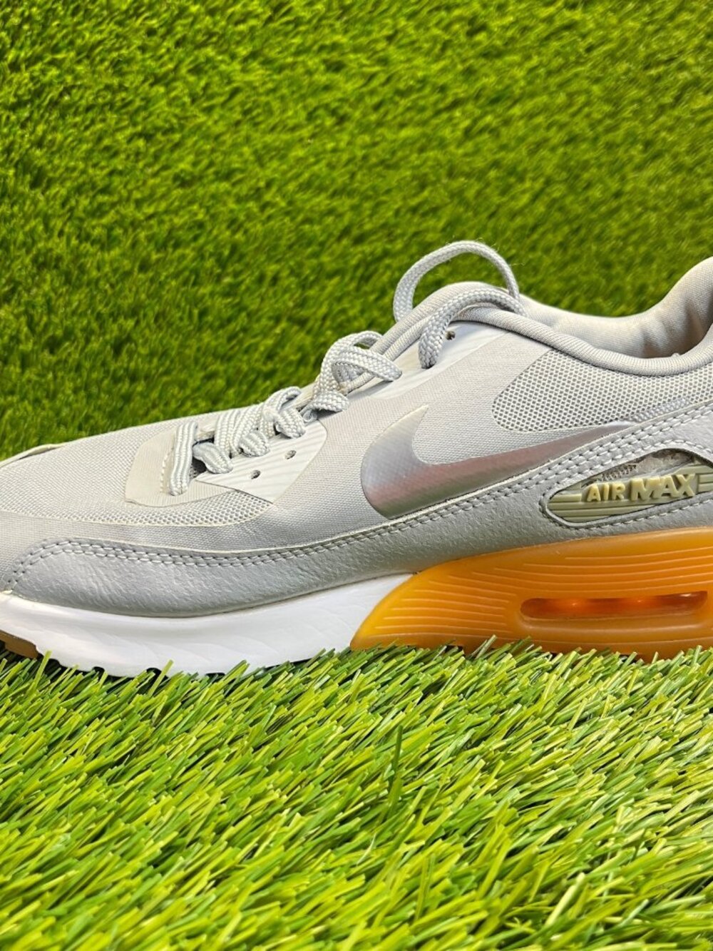 Nike Air Max 90 Ultra Essential Womens Size 7.5 Gray Running Shoes Sneakers - Picture 2 of 10
